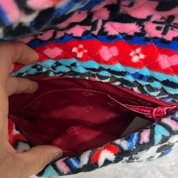 Vera Bradley Nordic Stripe Reindeer Soft Plush Fleece Mini Backpack New - Picture 6 of 11